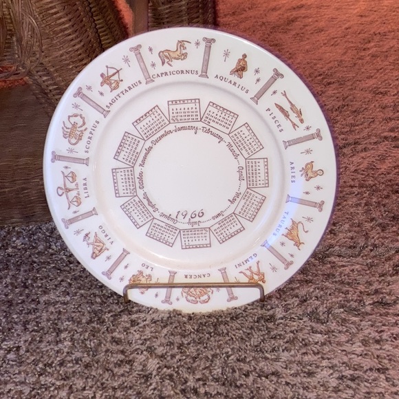 Vintage Other - ▫️Vtg 1966 Astrology Zodiac Calendar Plate
